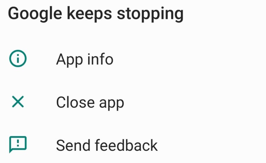 Google app crash: google keeps Stopping A large number of users" experienced software crashing when using Google's search engine app on Android